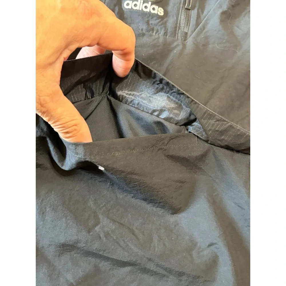 NWT Adidas Mens BR8 Pullover Windbreaker Jacket Black & White Medium CZ6107 2017